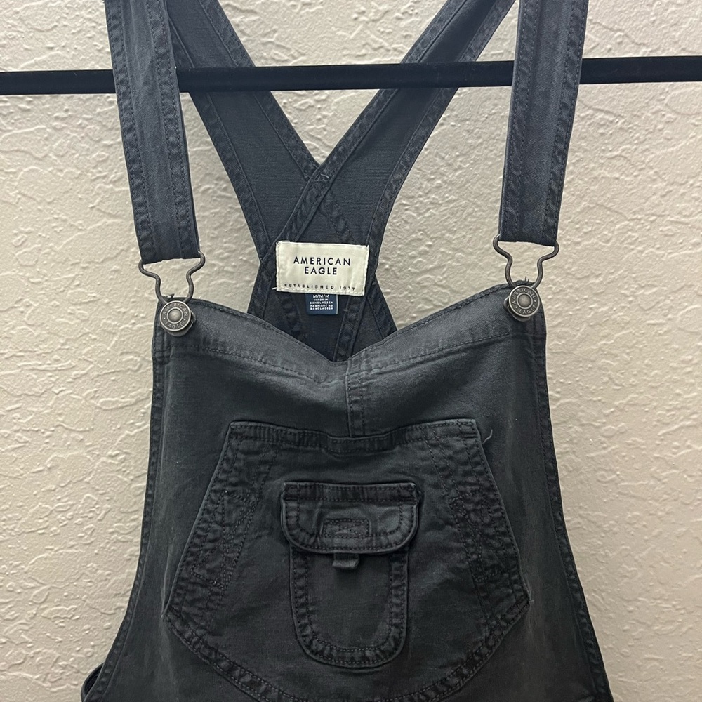 American Eagle Outfitters Black Denim Overalls - Picture 9 of 10